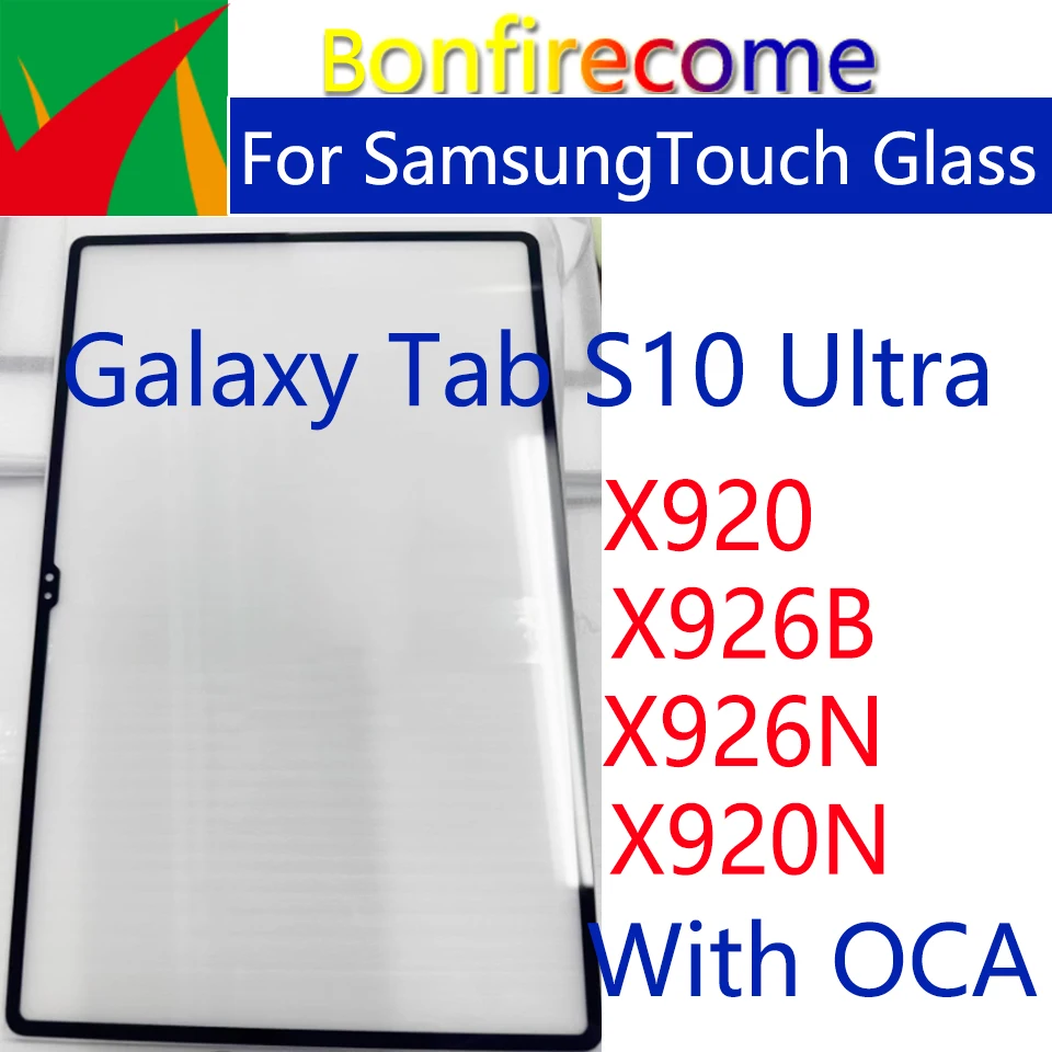For Samsung Galaxy Tab S10 Ultra X920 X926B Touch Screen Panel Tablet S10Ultra Front Outer LCD Glass Lens With OCA