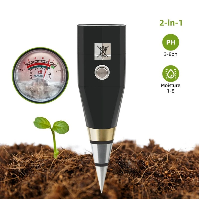 Soil PH Meter PH Moisture Meter Soil Humidity Tester For Garden Potted Vegetable Greenhouse Planting Detector