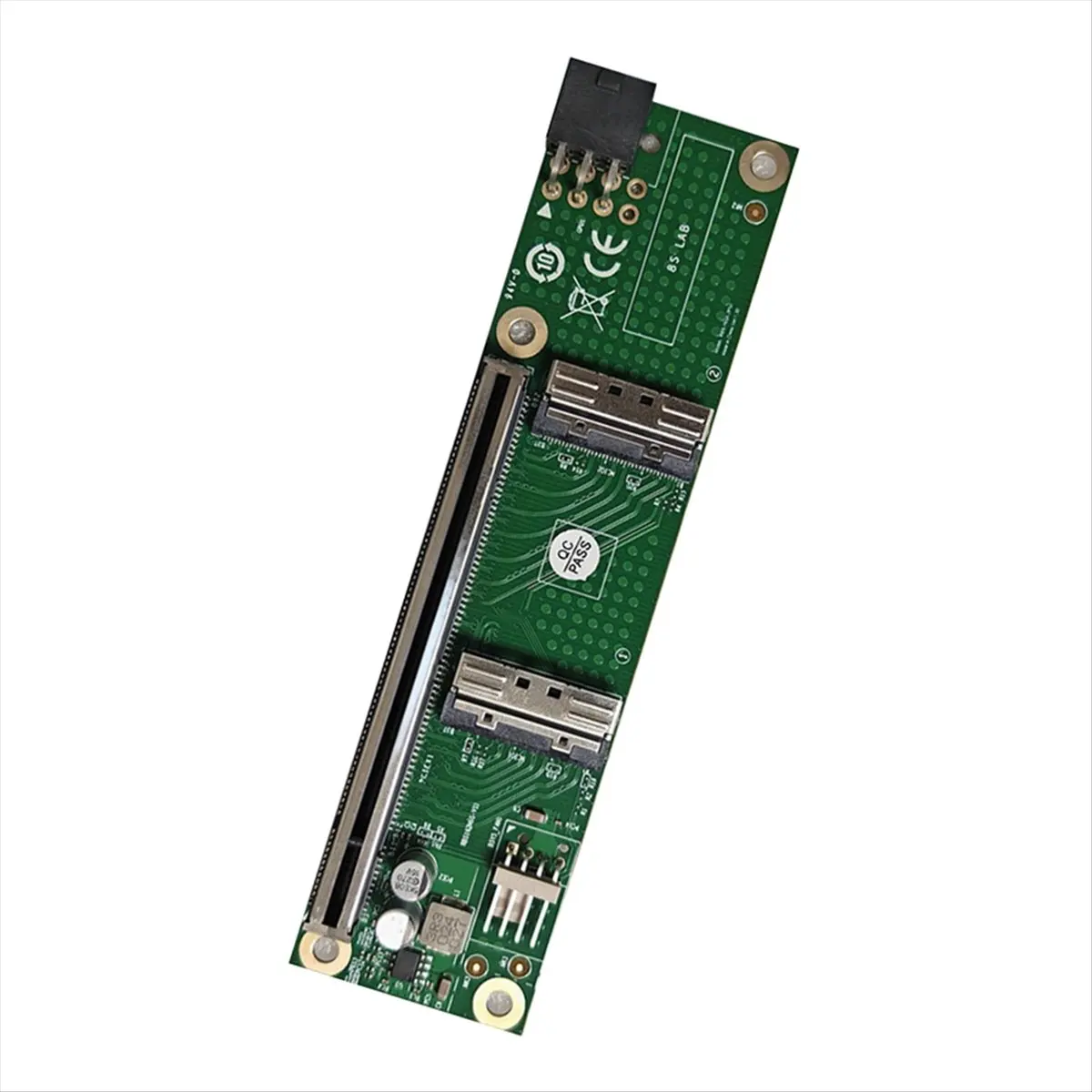 ABGN PCIe 5.0 16x to MCIO Baseplate 6-Pin Power Supply for GPU Discrete Graphics Card, External GPU Expansion Adapter