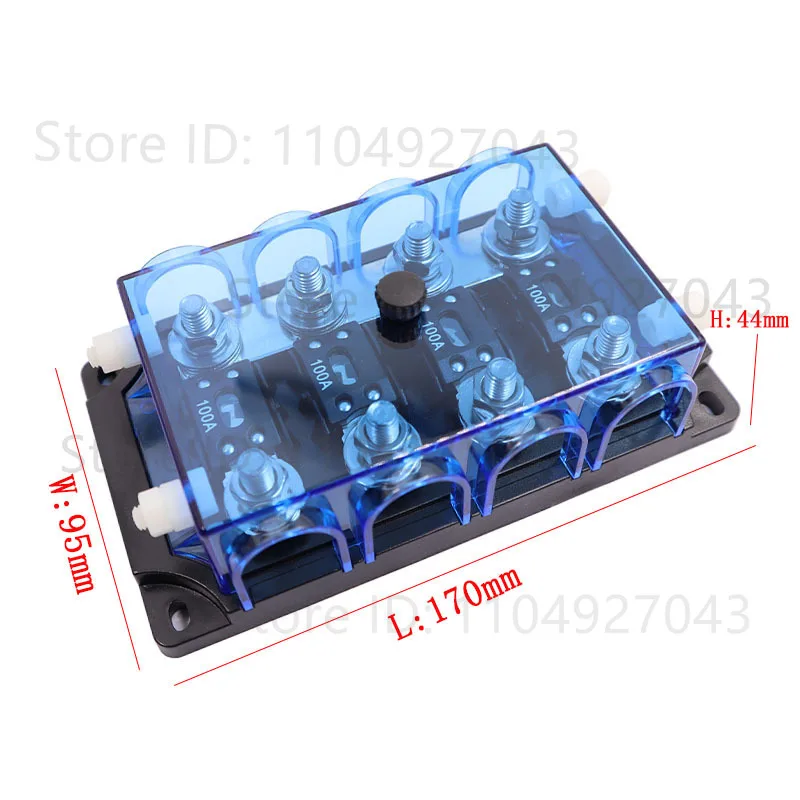 4-Way ANM Car Power Fuse Block Vehicle Fuses Holder Distribution Blocks Camping Car Yacht Fuse Box With Spare Plug-in fuse