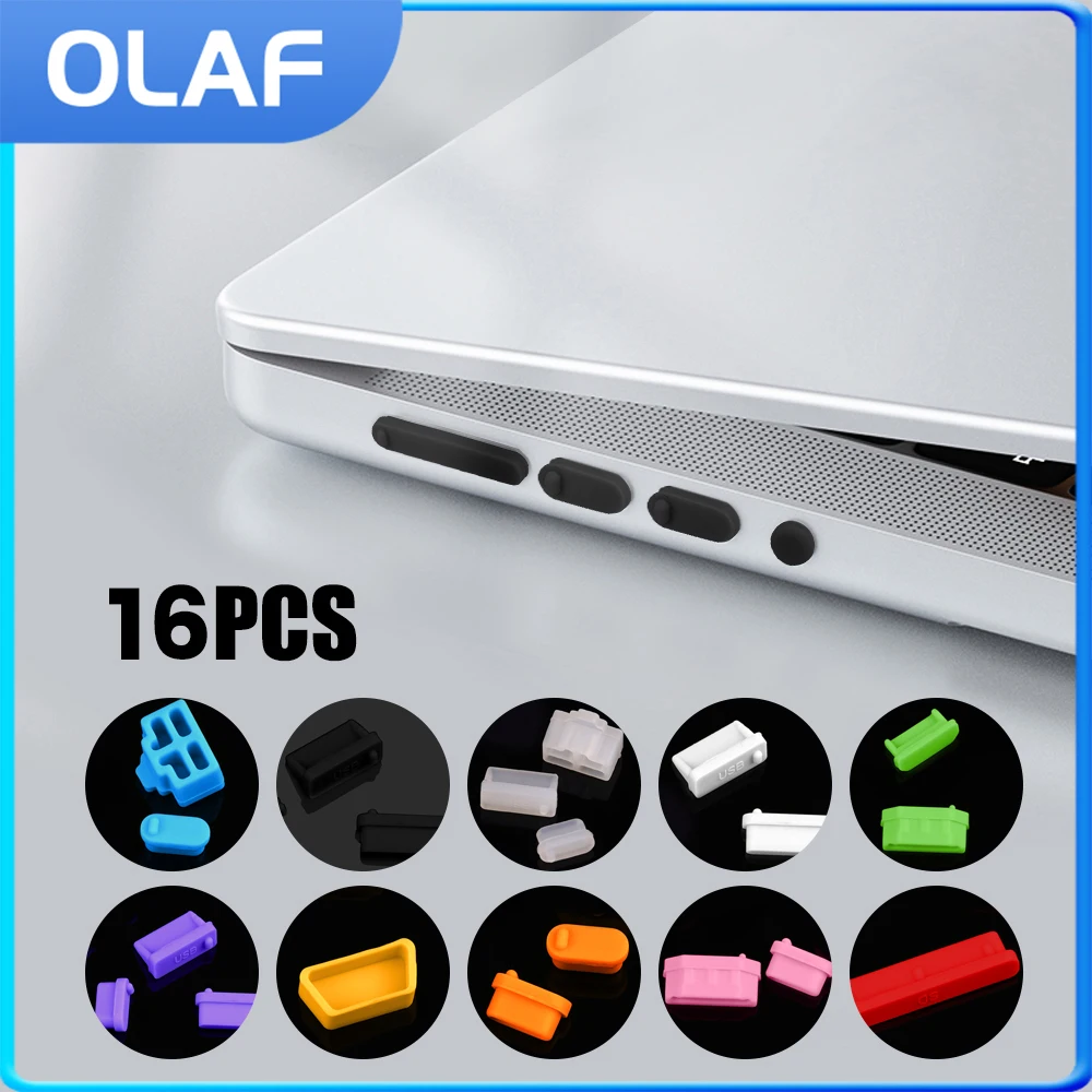 Wtyczka przeciwkurzowa do laptopa Uniwersalna 16 szt. USB typu C SD MiniDP Silikonowa ochrona przed kurzem Notatnik Pyłoszczelna zatyczka Telefon komórkowy Komputer 10 dostępnych kolorów Interfejs Wodoodporna obudowa