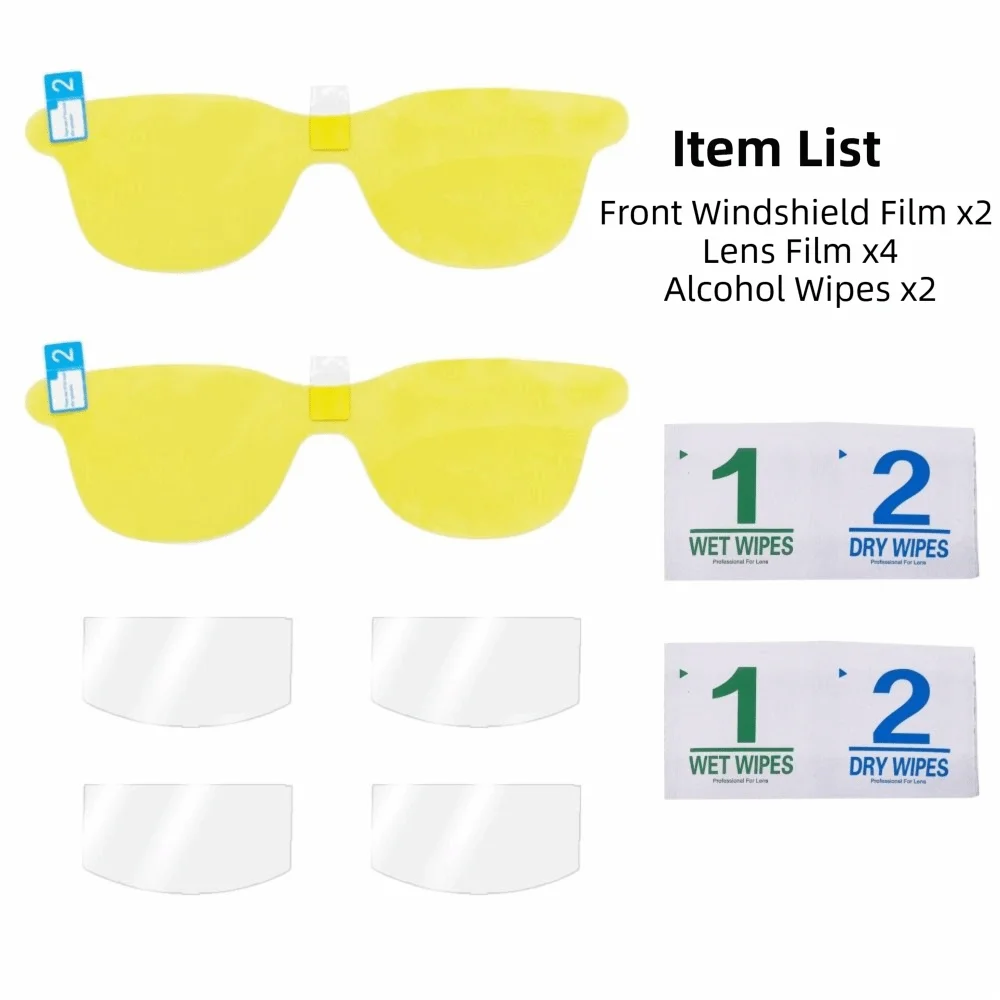 Clear HD Smart Glasses Lens Film Scratch Resistant Easy Installation Lens Protector Set with Wipes for RayNeo GT/GT Max