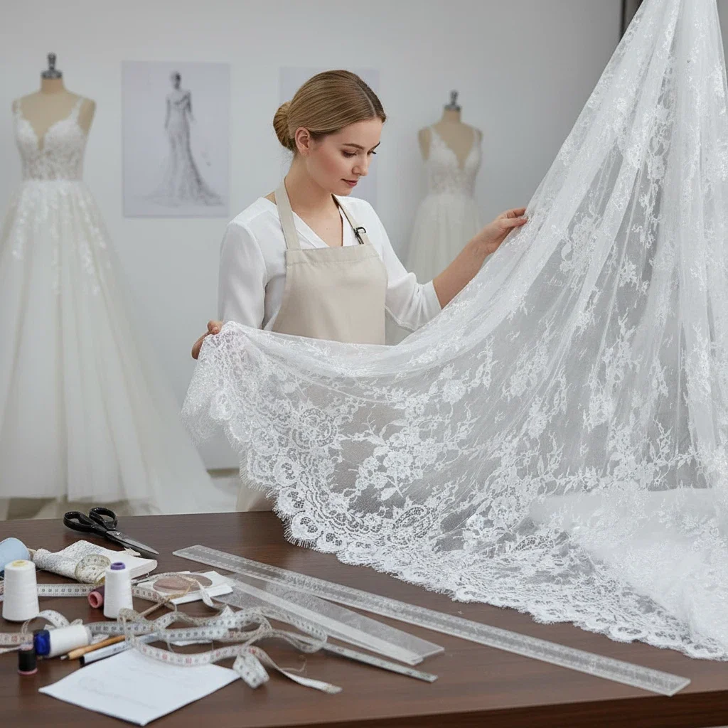3 Meter Länge X 130 cm Breite 2025 Perlen- und Paillettenkordel-Spitzenstoff Perlen Französische Spitzenstoffe für Hochzeitskleider und Brautkleider – Detail 4