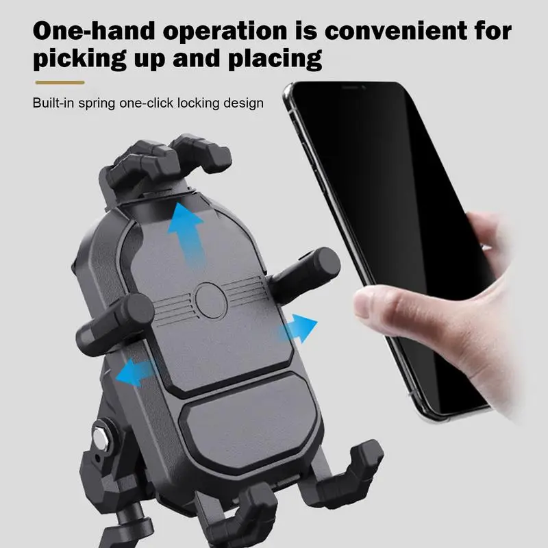 generic Motorcycle Cell Phone Mount Anti-Theft Cellphone Holder Motorcycle Mounts Shock-Absorbing Riding Accessories For Phone