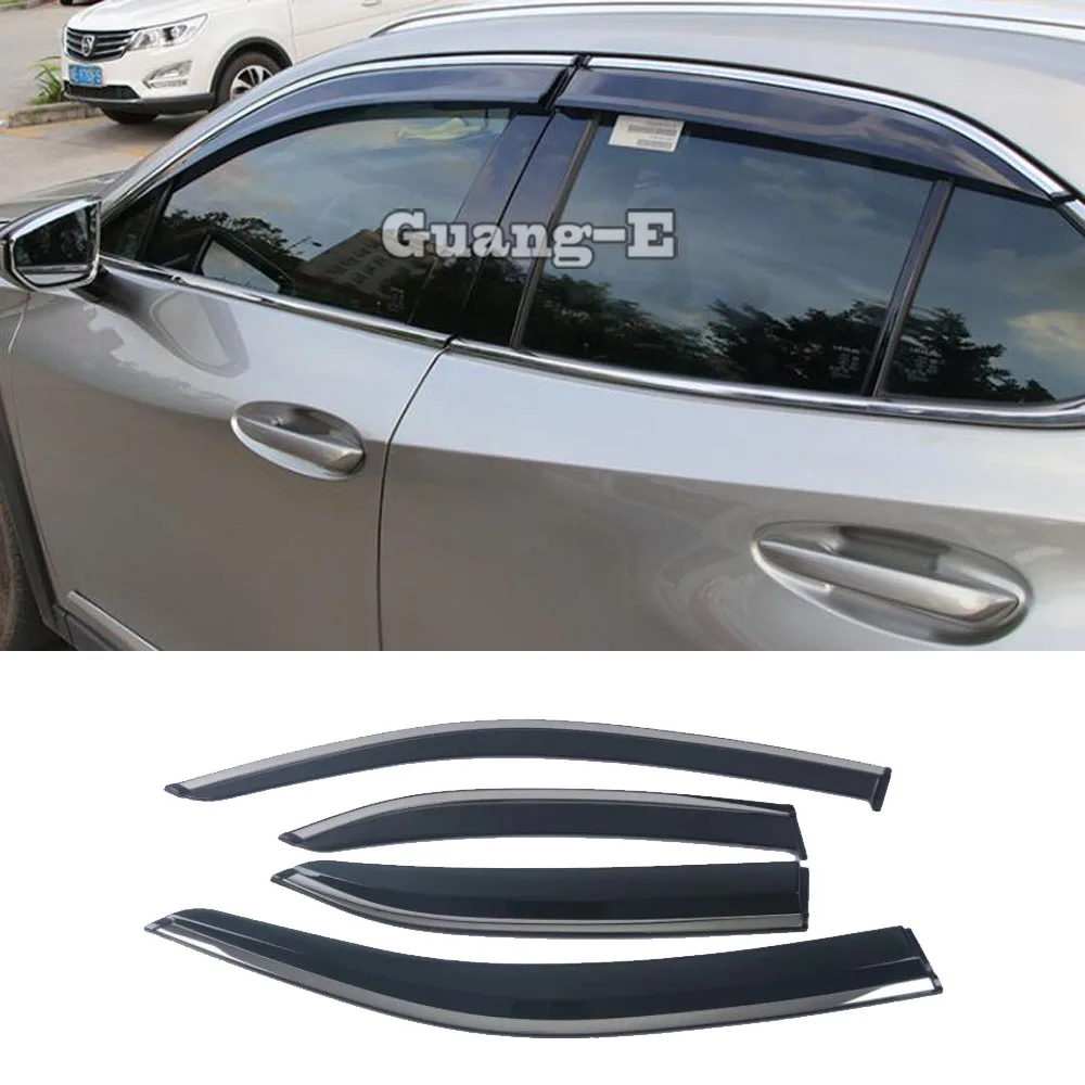 

For Lexus UX 200H 250H 260H 2019 2020 2021 2022 2023 2024 Cover Plastic Window Glass Wind Visor Rain/Sun Guard Vent Frame 4pcs