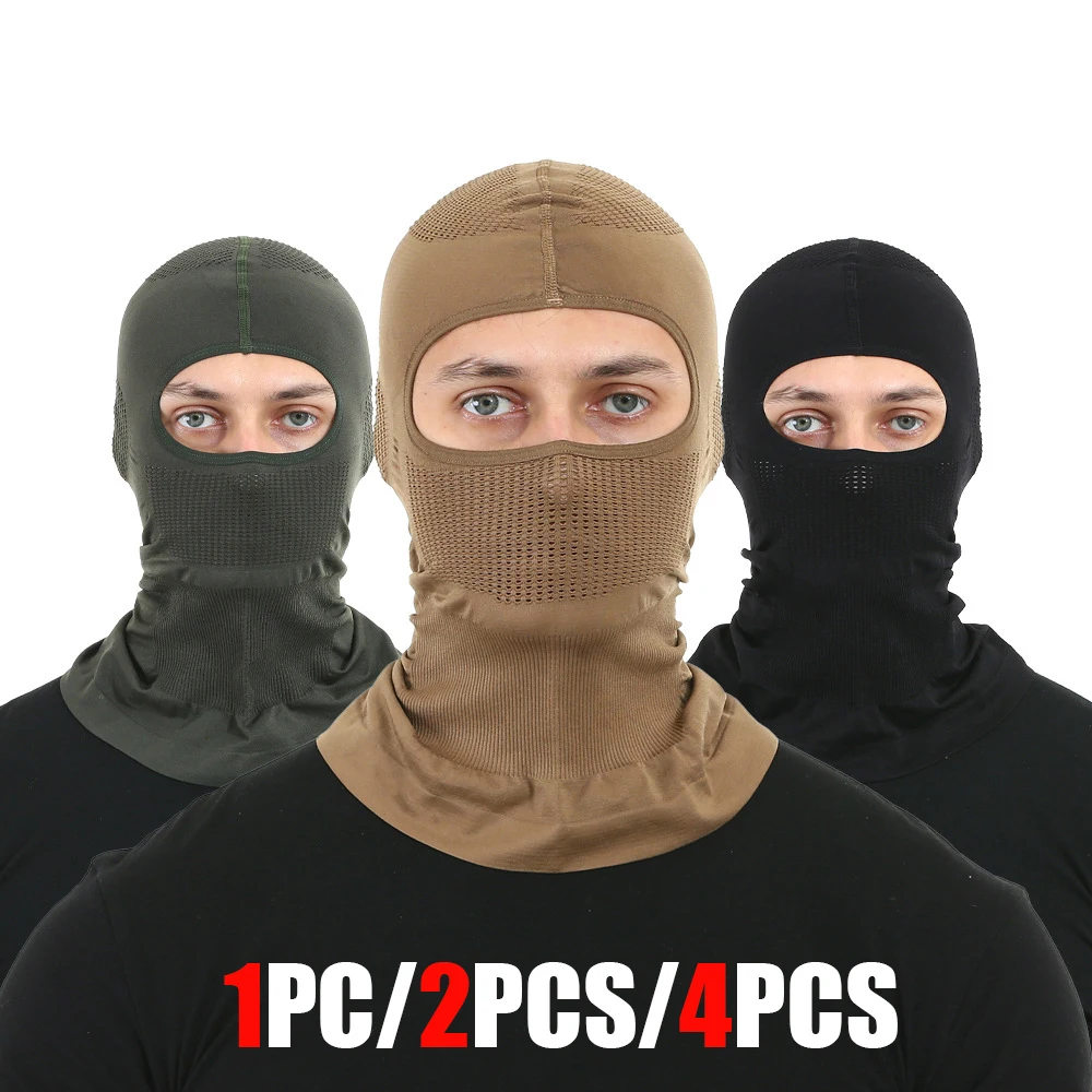

1pc/2pcs/4pcs Warm Breathable Balaclava Hat Elasticity Cycling Full Face Mask Men Bicycle Ski Motorcycle Helmet Inner Cap Scarf