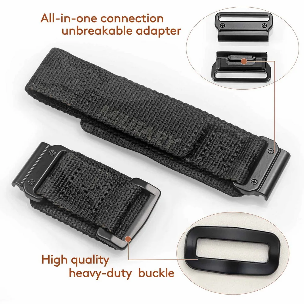 HEMSUT Watch Band For Garmin Quickfit 20 22 26mm Nylon Military Wrist Strap Compatible With Fenix/Tactix/MARQ/Quatix