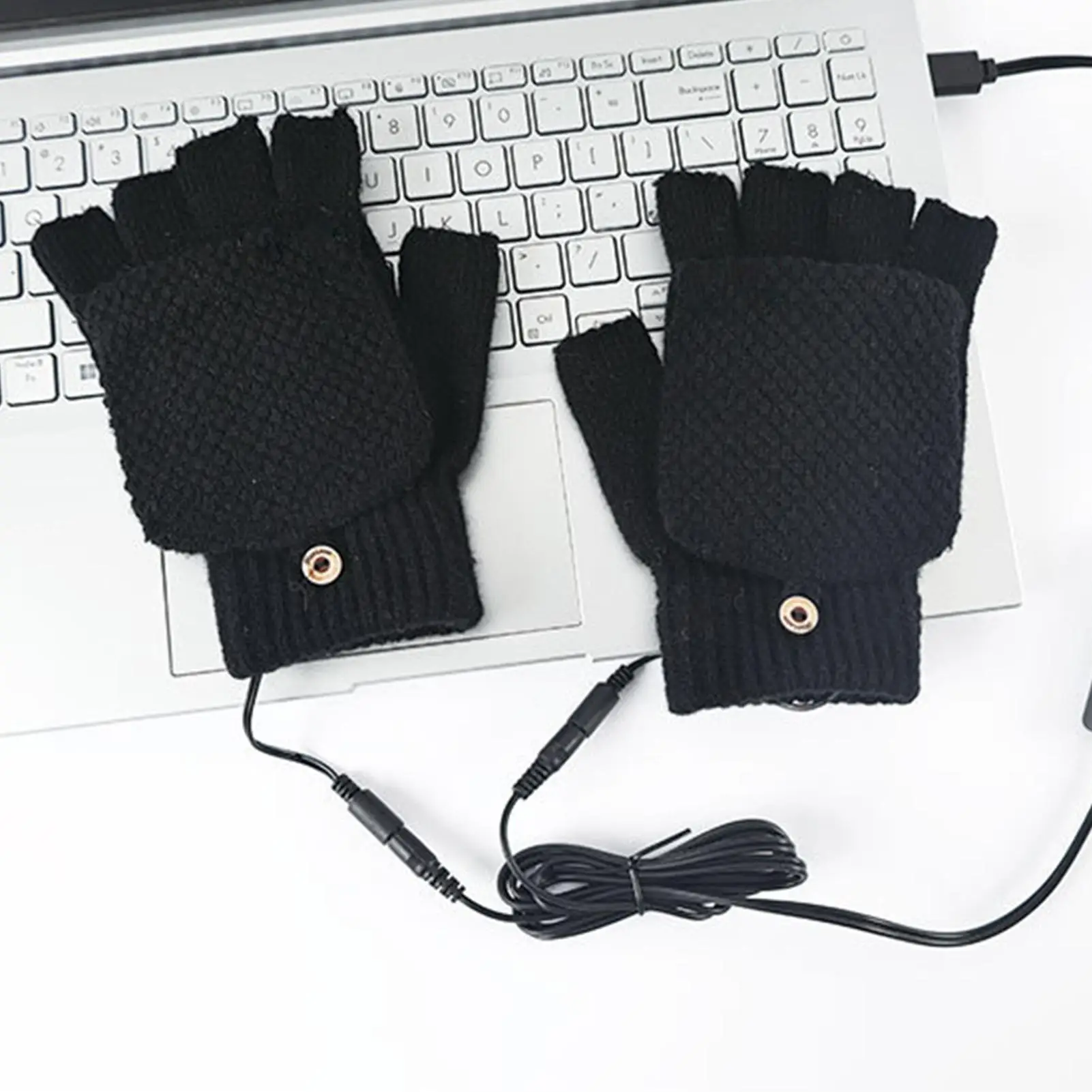 

new USB Heated Gloves With 3 Temperature Settings Full & Half Finger Thermal Winter Gloves For Men Women, Outdoor Work, Travel