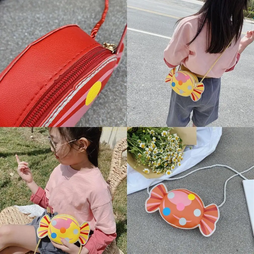 

X90D Stylish Candy Design Shoulder Bag For Girls PU Crossbody Bags Travel Satchel