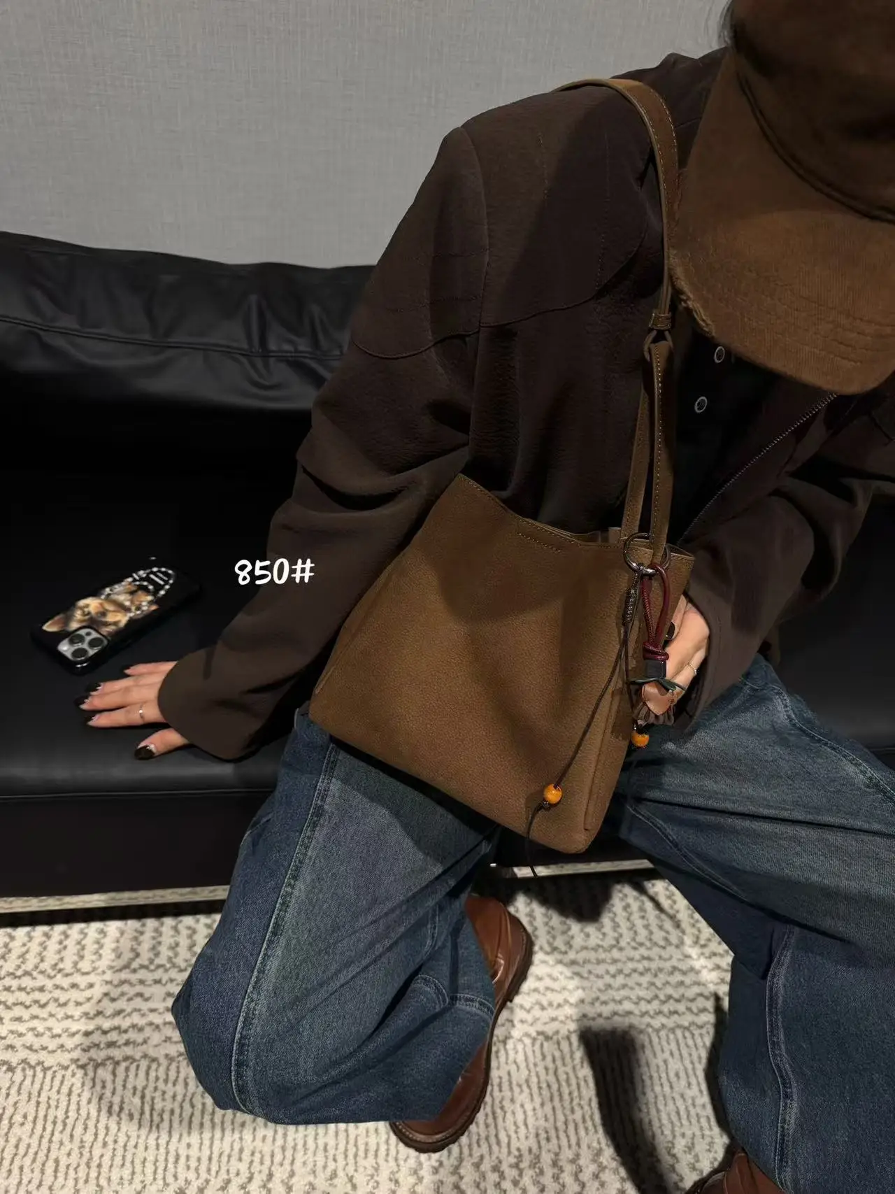 

Autumn and Winter New Fashionable Versatile Retro Matte Lazy Style Underarm Tote Bag Women's Shoulder Portable Messenger Bag