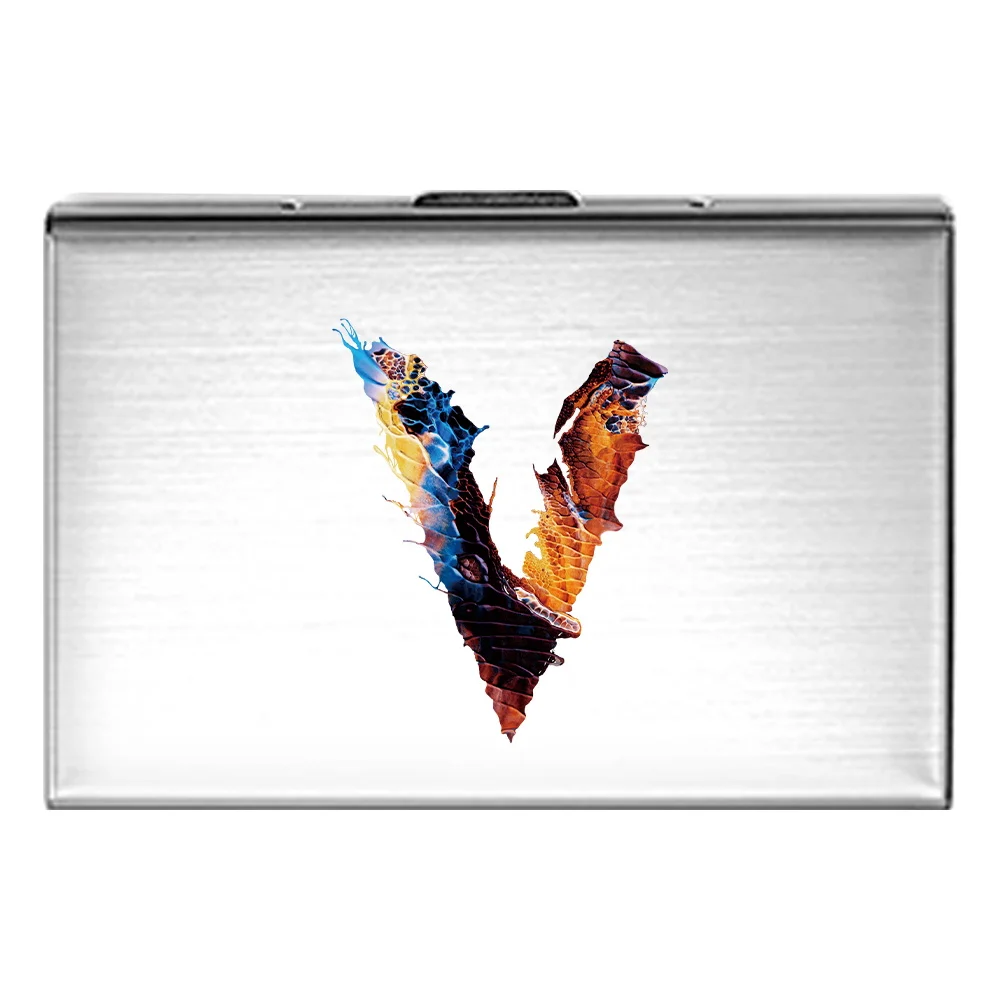 Ultra-slim Metal Multi-card Holder with Flip-open Metal Shell, Business Card and Bank Card Storage Box for Business Travel.