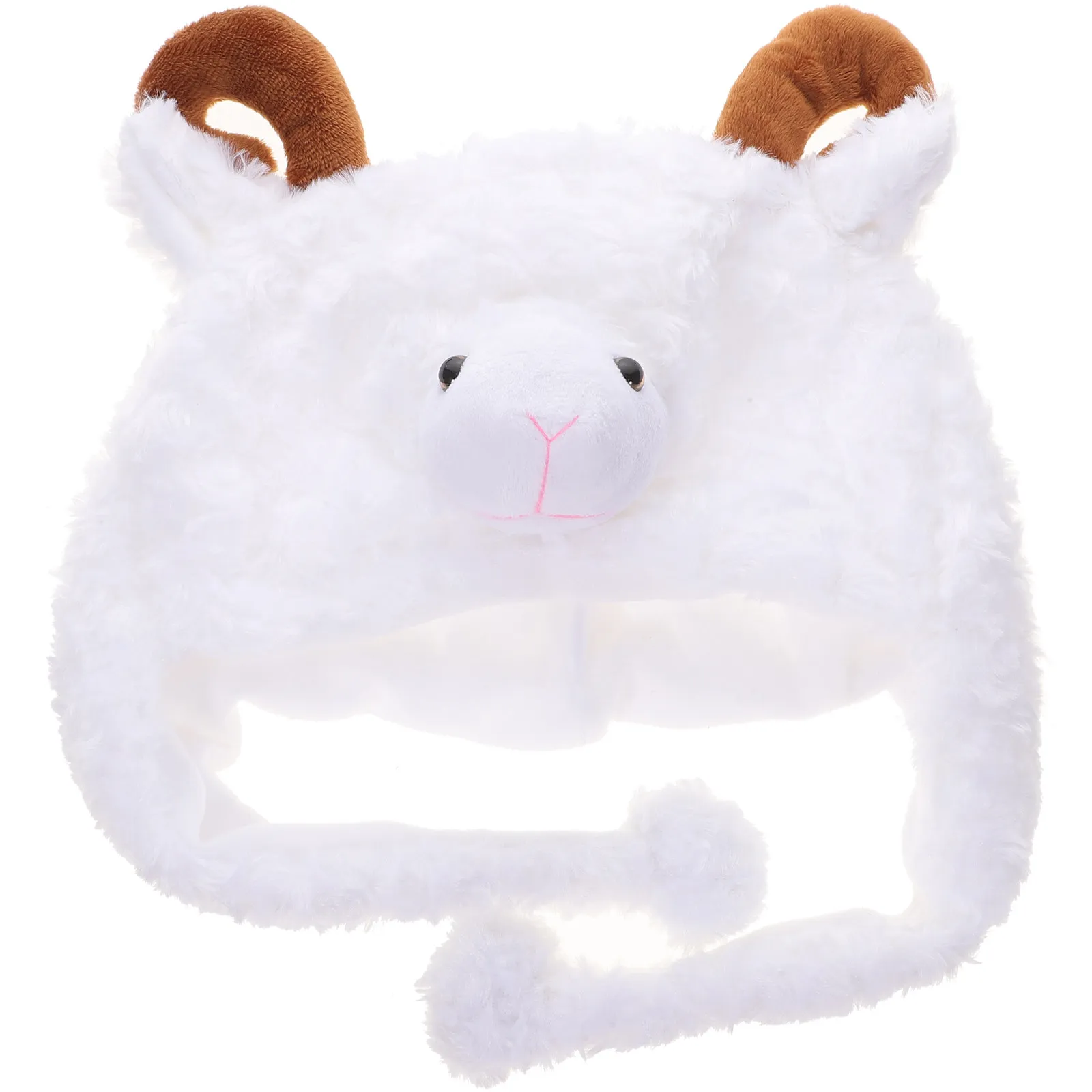 Cappello Invernale a Forma di Pecora con Paraorecchie Elastico, Cappello da Sci Caldo con Copricollo e Copriviso, Accessorio per Costume per Adulti e Bambini