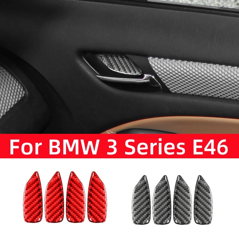 

For BMW 3 Series E46 323i 328i 330i 325i 1999-2004 Accessories Carbon Fiber Interior Car Door Bowl Trim Cover Decoration Sticker