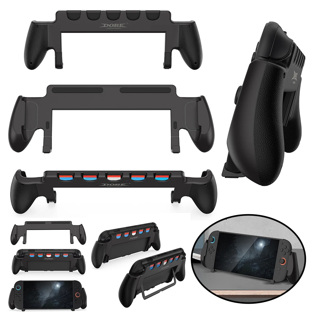 For Nintendo for Switch 2 Grip with Stand Grip Case 5 Game Slots Protective Case Anti Slip for Switch 2 Game Console Accessories