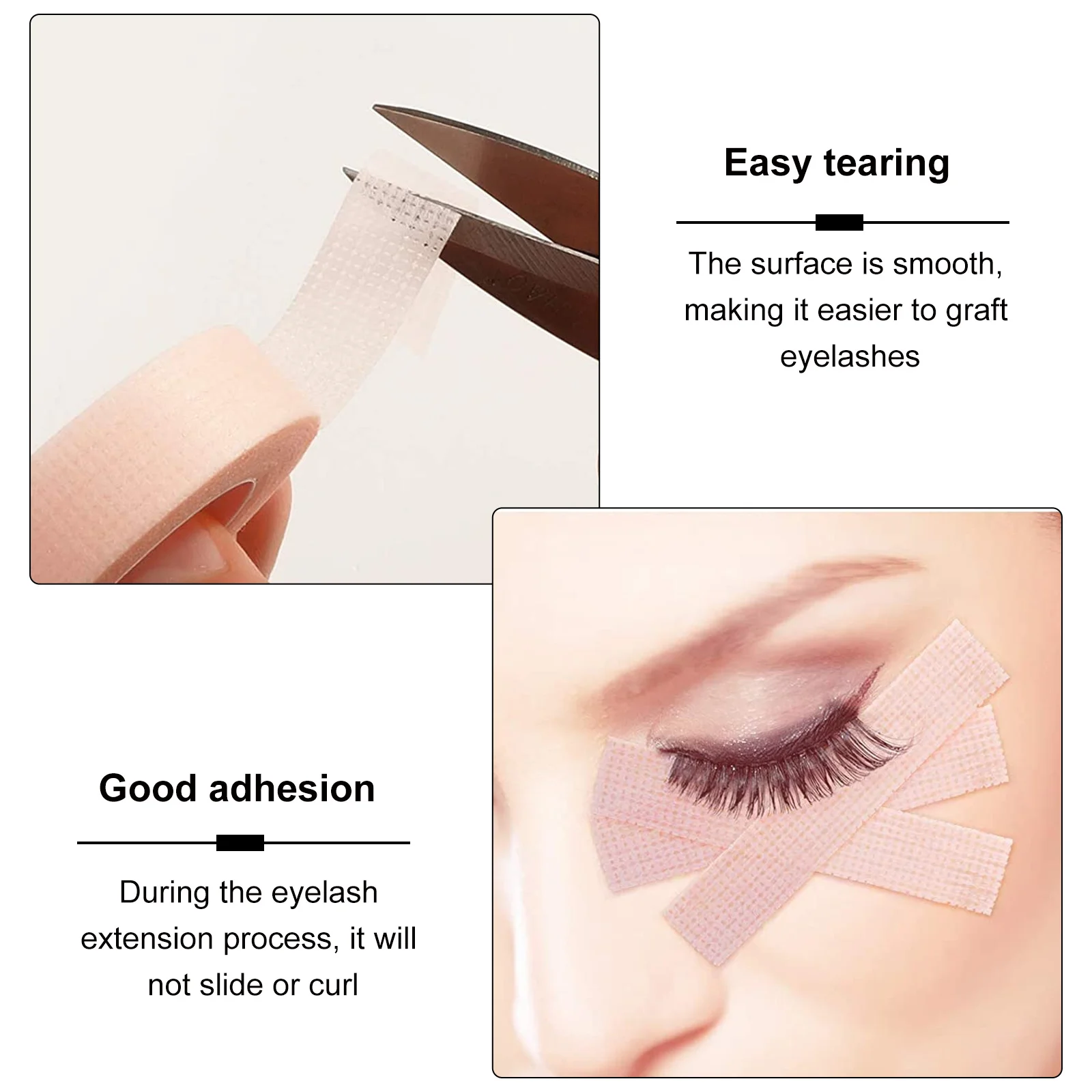 

6 Rolls Pink Eyelash Tapes Breathable Lash Extension Tape for Eyelash Grafting Eyelid Fixation and Lash Isolation Tape
