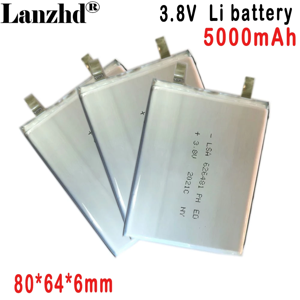 

3.8V Po Li battery 5000MAH For mobile power supply medical electricity 626481 626480 Smart speaker navigation tablet electronics