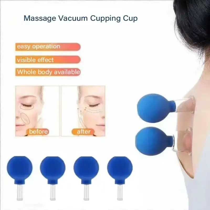 1Piece Silicone Vacuum Facial Cupping Pumping Type Dampness Tightening Face Dialing Tendon Plucking Cupping Scraping