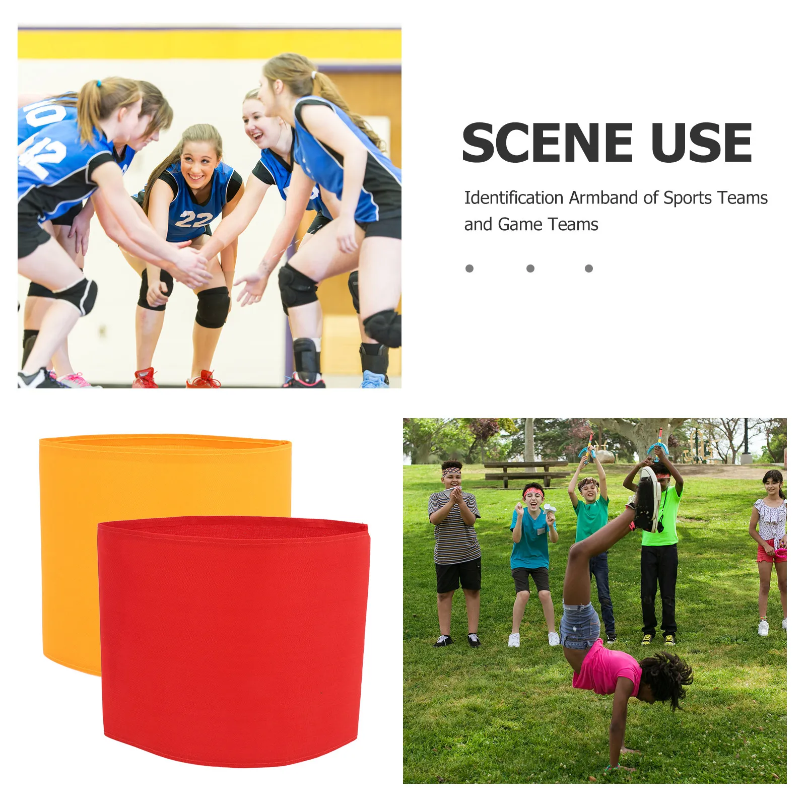 10個入り、無地のスポーツ用アームバンド。サッカーのキャプテ - Team Sports のレビューと価格