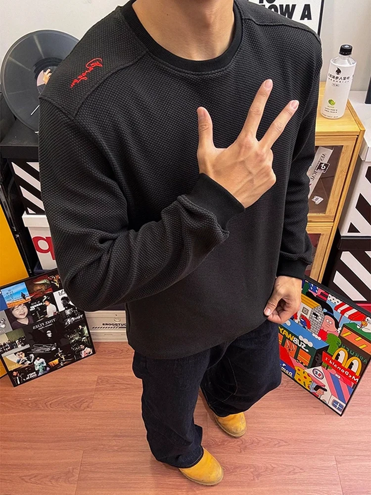 

Толстовка Bla Long Sve Fitn с вышивкой, мужская осенне-зимняя американская футболка с внутренней одеждой Base irt