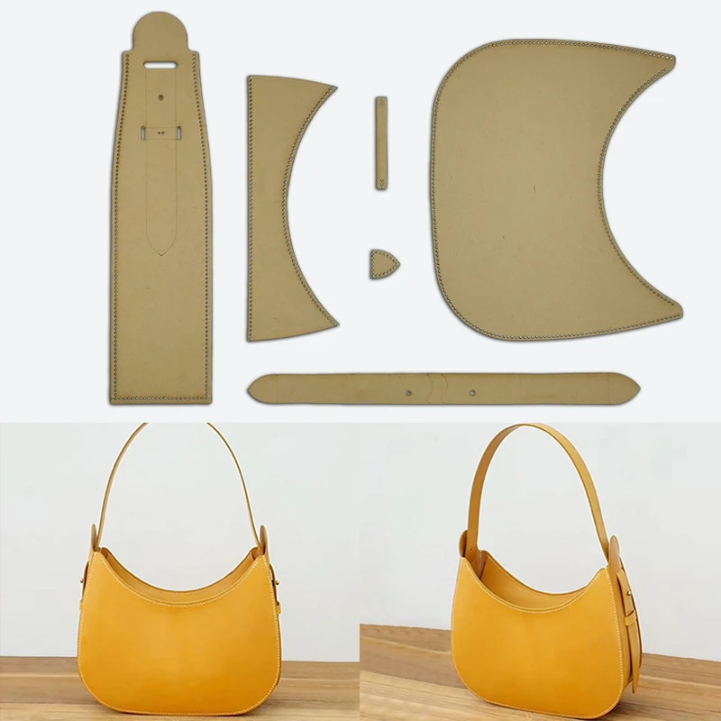 YOMDID 6PCS Underarm Bag Making Kraft Paper Template DIY Handbag Kraft Paper Template Handmade Leathercraft Supplies - view 3