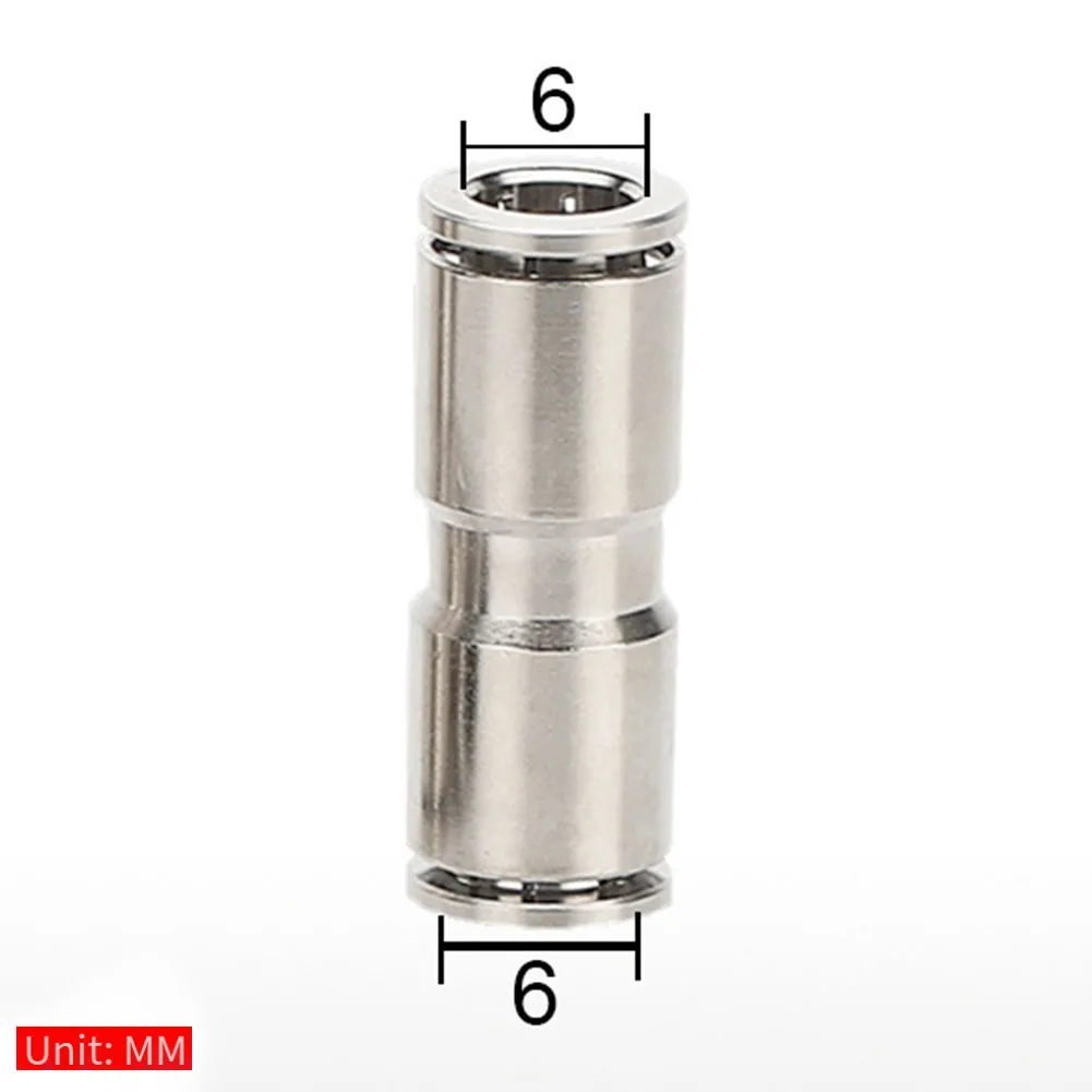 Pneumatic Air Fitting Nickel Plated Hose Connector 304 Stainless Steel Claws Multiple Size Diameters Nickel-plated Copper Body