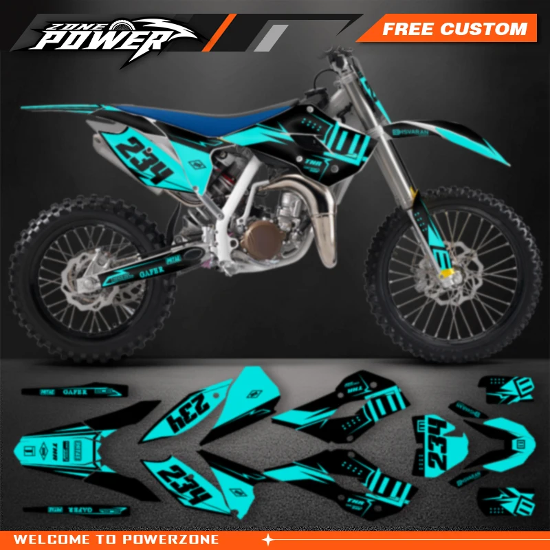 

Powerzone Motorcycle Decals Adhesive Stickers Kits for Husqvarna TC85 TC 85 2014 2015 2016 2017 Custom Graphics Kits