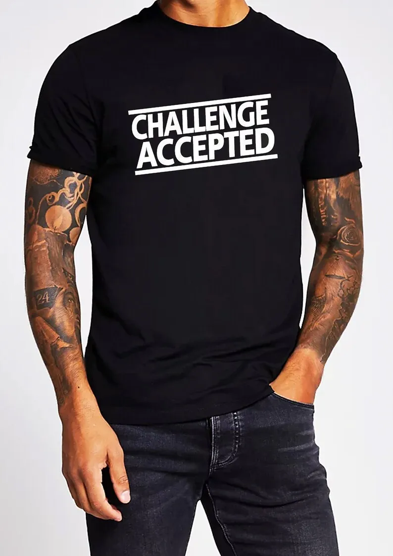 Challenge Accepted T shirt How I Met Your Mother Barney Stinson American Comedy TV Series Novelty Fun