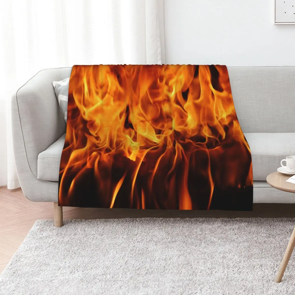 Fire flames Throw Blanket Softest Sofas Soft Plaid Luxury Throw Multi-Purpose Decorative Throw Blankets