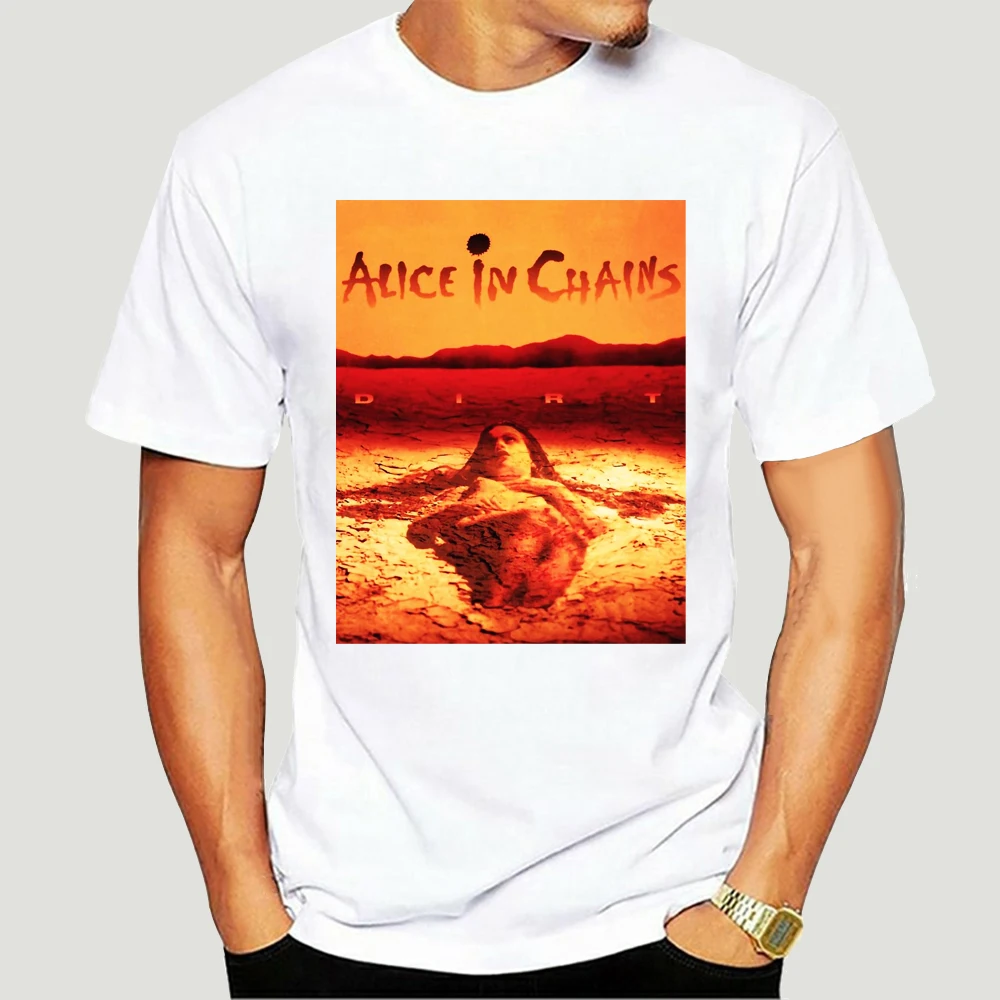 Alice In Chains Men's Dirt Album Cover T-shirt Summer Fashion High Quality Printing 100% Cotton European Size XS-5XL Tee Shirts