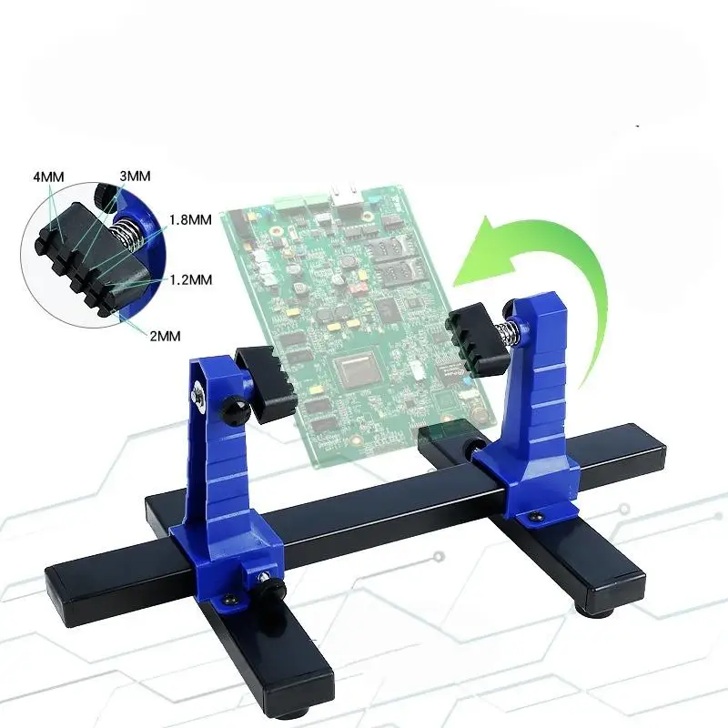 

1 шт. 360 ° Регулируемый держатель для печатных плат (PCB) с поворотным механизмом, подставка для пайки, зажим для ремонта и сборки, инструменты для ремонта.