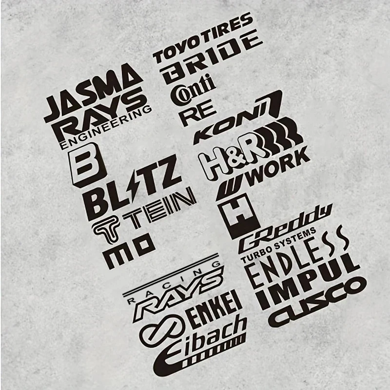 

22pcs Car Stickers Set Car and Motorcycle Body Decoration Vinyl Decal Reflective Car Window Stickers for Hellaflush JDM Style