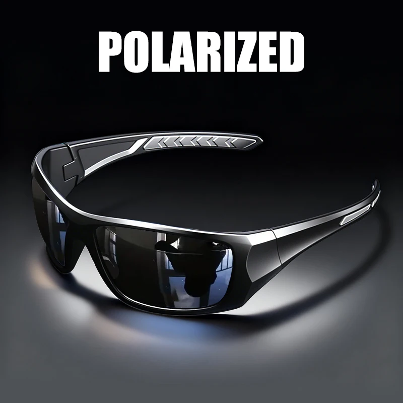 Óculos de sol esportivos polarizados UV400 Anti-reflexo Full Frame Óculos de pesca para ciclismo ao ar livre com construção robusta