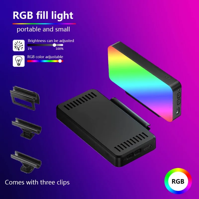 Lampu LED isi ulang khusus untuk selfie, siaran langsung, dan cahaya ambient portabel