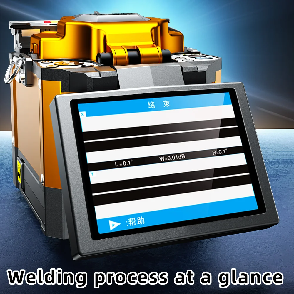 SAIVXIAN A-86S FTTH Fully Automatic Multilingual Fiber Optic Fusion Splicer Fiber Optic Cable Hot Melt Leather Cable Hot Melt OT