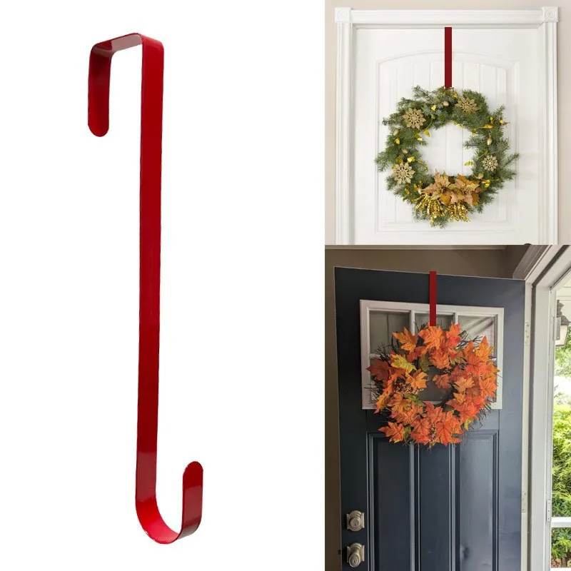 Heavy Duty Wreath Holder for Front Door Scratch Resistant Hanging Rack for Easter Autumn Porch Decor Halloween Thanksgiving