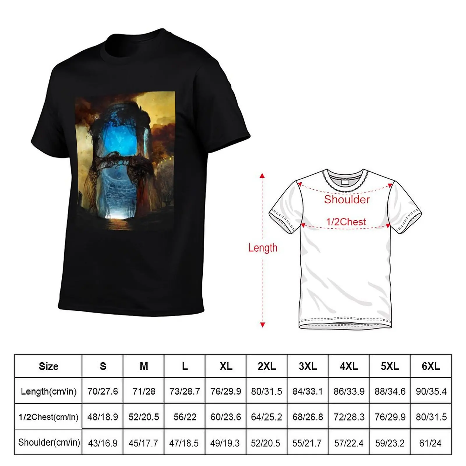 Dzislaw Beksinski art T-Shirt tops vintage t shirts Aesthetic clothing cute tops t shirts for men