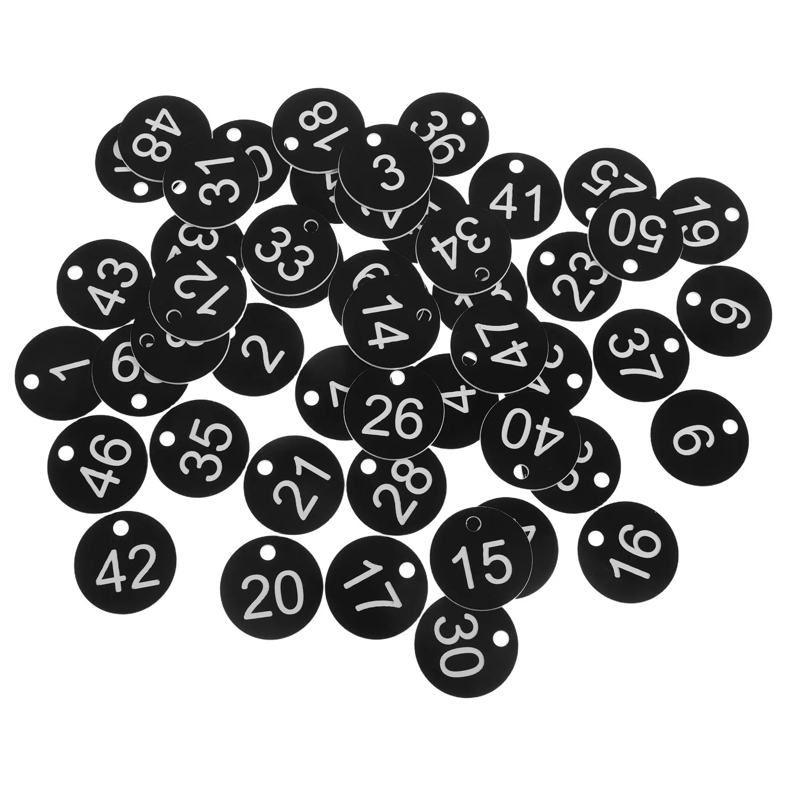 

50 шт. пластиковых бирок-ключница с номерами, гравированные номерные диски для организации ключей, хранения, управления, идентификационные бирки для багажа