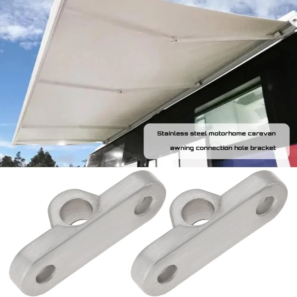 

6pcs Caravan 8mm Hole Awning Grommets Tent Eyelet 44x15mm With Screw Stainless Steel Awning Eyelets Wall Eyelets For Motorhome