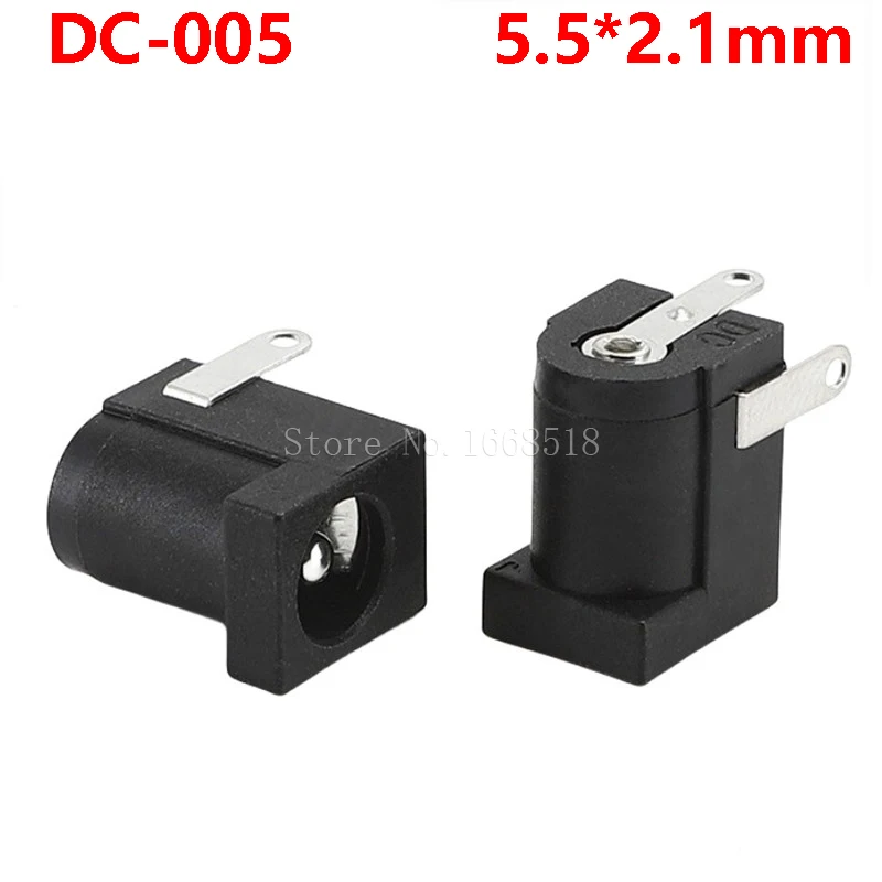 10Pcs DC-003 DC-005 DC-050 3.5mmx1.3mm 5.5mm*2.5mm DC Power Jack Plug Adapter 3 Pin Female Socket Panel Mount Supply Connector