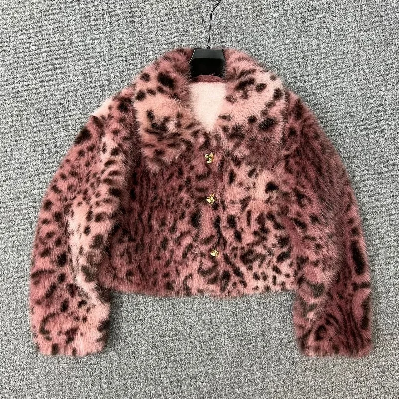 خريف شتاء جديد فو القط نمط معطف الفرو للنساء قصيرة سميكة الدافئة مريحة أنيقة الحد من العمر Jaquetas الإناث