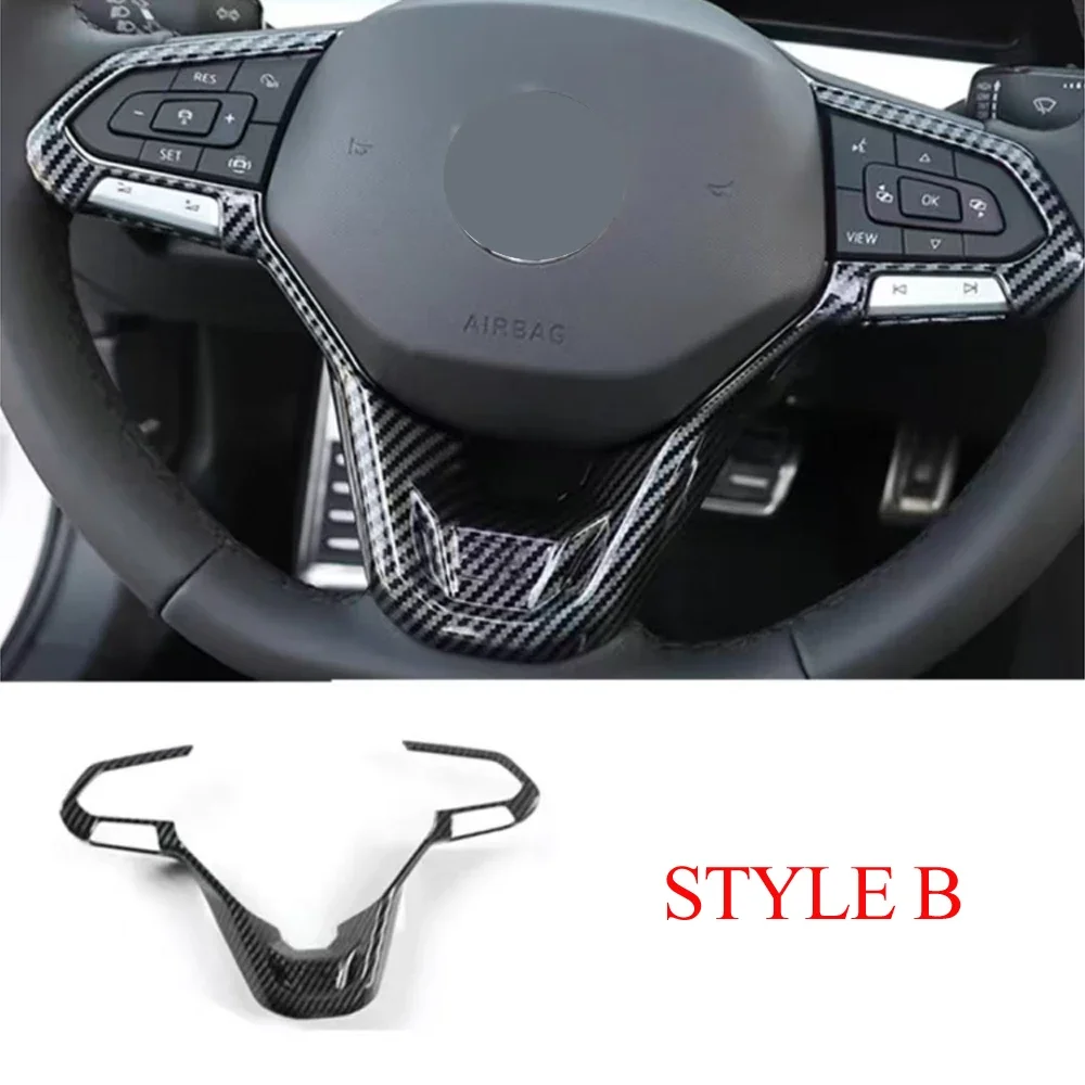 ل Volkswagen VW ID3 ID.4 ID 6 ID.7 T-ROC فيلوران ثارو براوا ل طوارق عجلة توجيه سيارة غطاء لوحة الكسوة #4