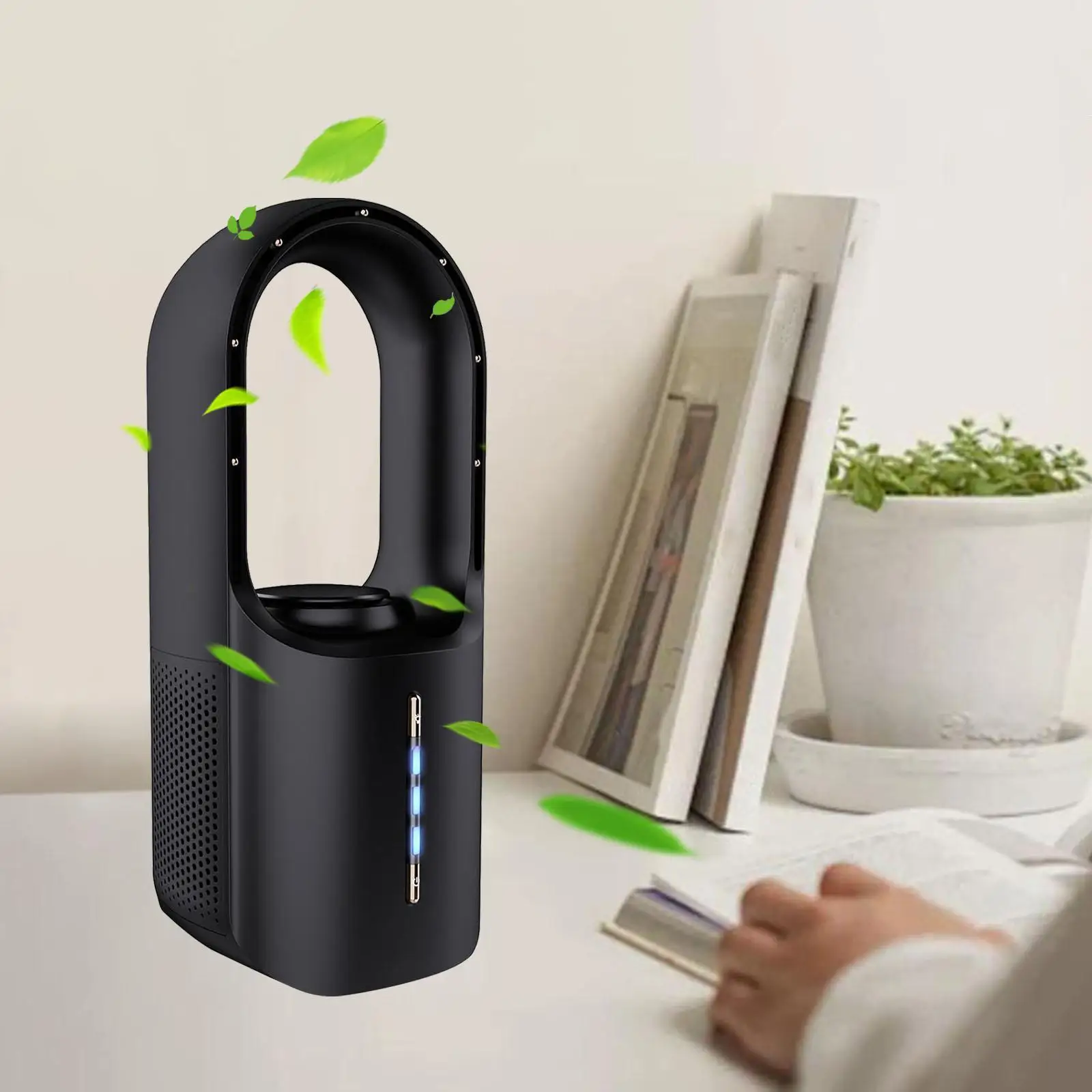 

Бесшумный настольный вентилятор без лопастей, портативный USB-вентилятор для рабочего стола, персональный вентилятор для прикроватной тумбочки, дома, общежития, учебной комнаты, летний подарок