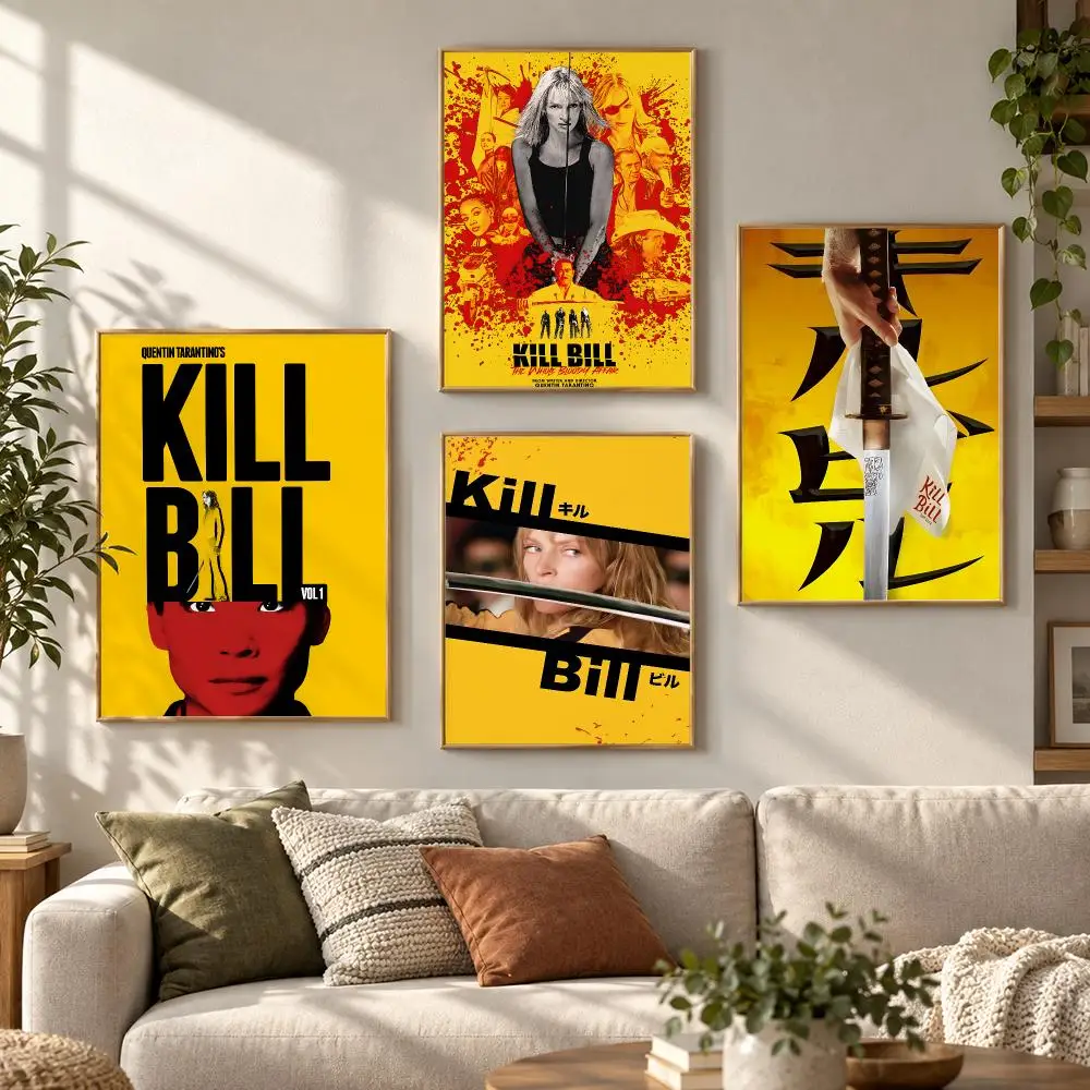 Kill Bill Classic Movie TV Series 80s 90s Retro Fan Poster Contemporary Wall Art Print for Bedroom & Living Room, Unframed
