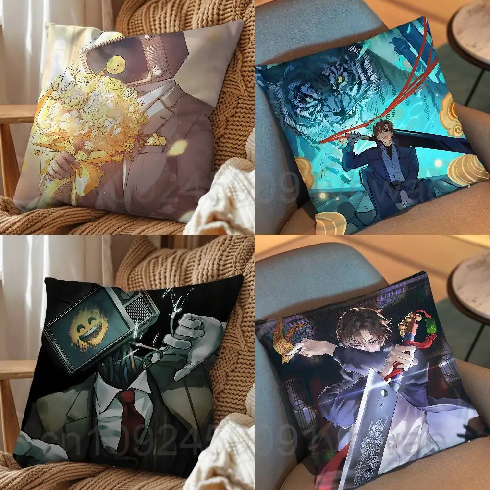 Kim GSGW Agent GDCG Webtoon Print Throw Pillow Cover Square Cushion Case for Living Room Bedroom Decor