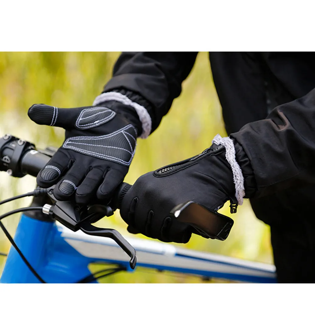 

Warm Thicken Windproof Gloves Size S Black Neoprene Screen Touch Waterproof Breathable Gloves for Cycling Hiking Fishing Outdoor