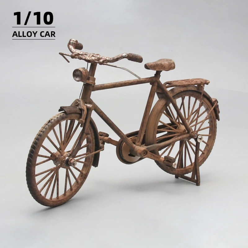 1:10 Mini Retro Bicycle Model Toy Old-fashioned Wheel Steering Bike Models Simulation Collection Gifts Nostalgic Toys for Child