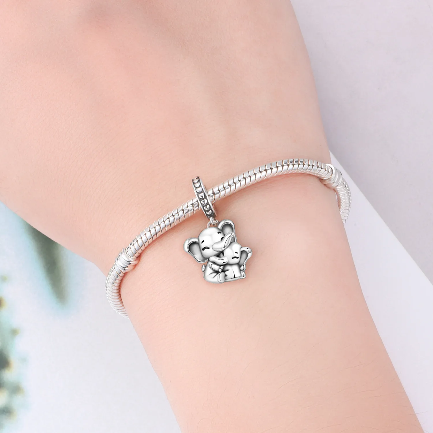 CYMYSS 925 Sterling Silver Charm Cute Animals Bead Elephant Pendant Fit Bracelets Necklace DIY Jewelry Making Party Gift