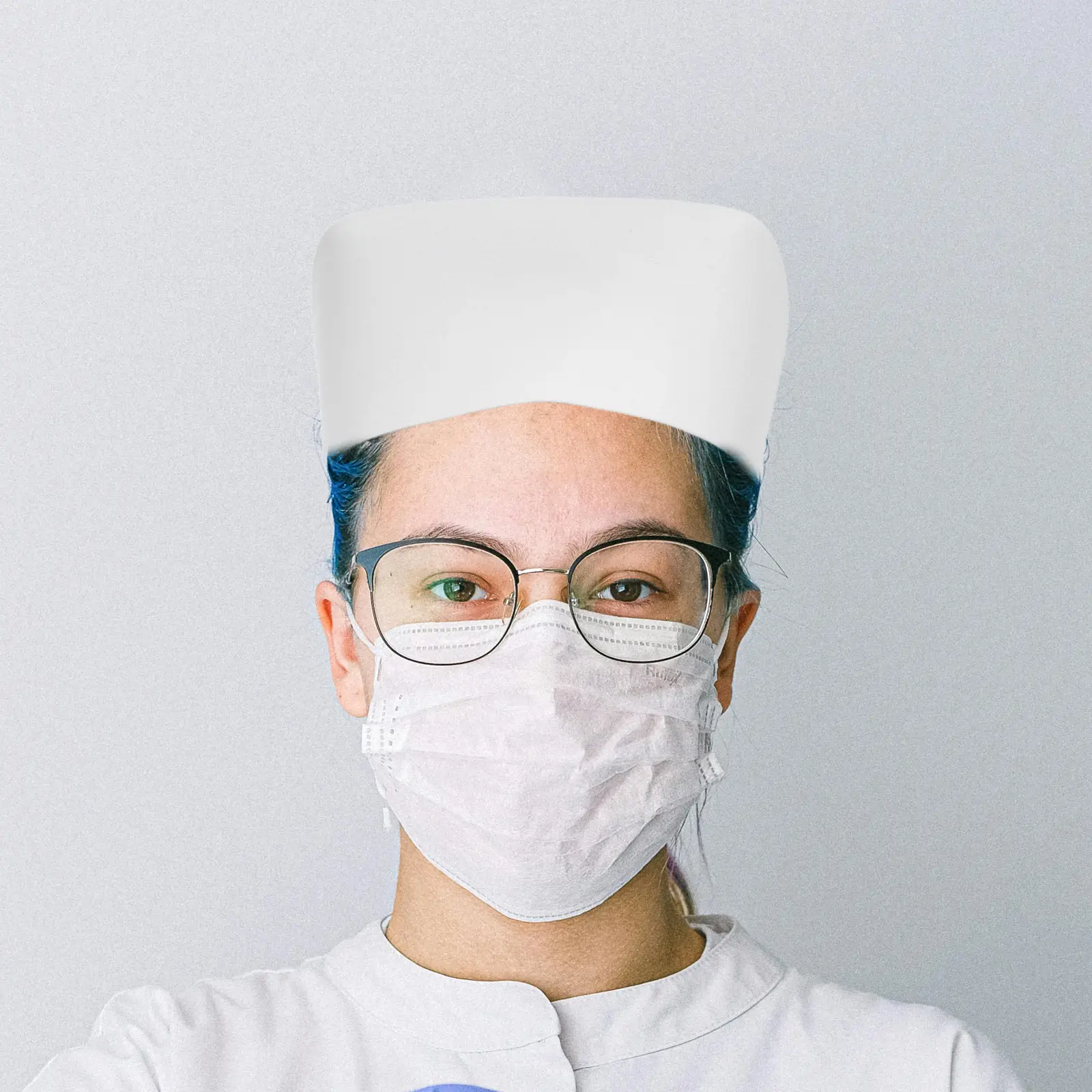 قبعة تمريض بيضاء رفيعة قابلة للتنفس وماصة للعرق ومريحة، قبعة ممرضة مع عصابة رأس، زي ممرضة، حفلات التخرج المدرسية، للنساء