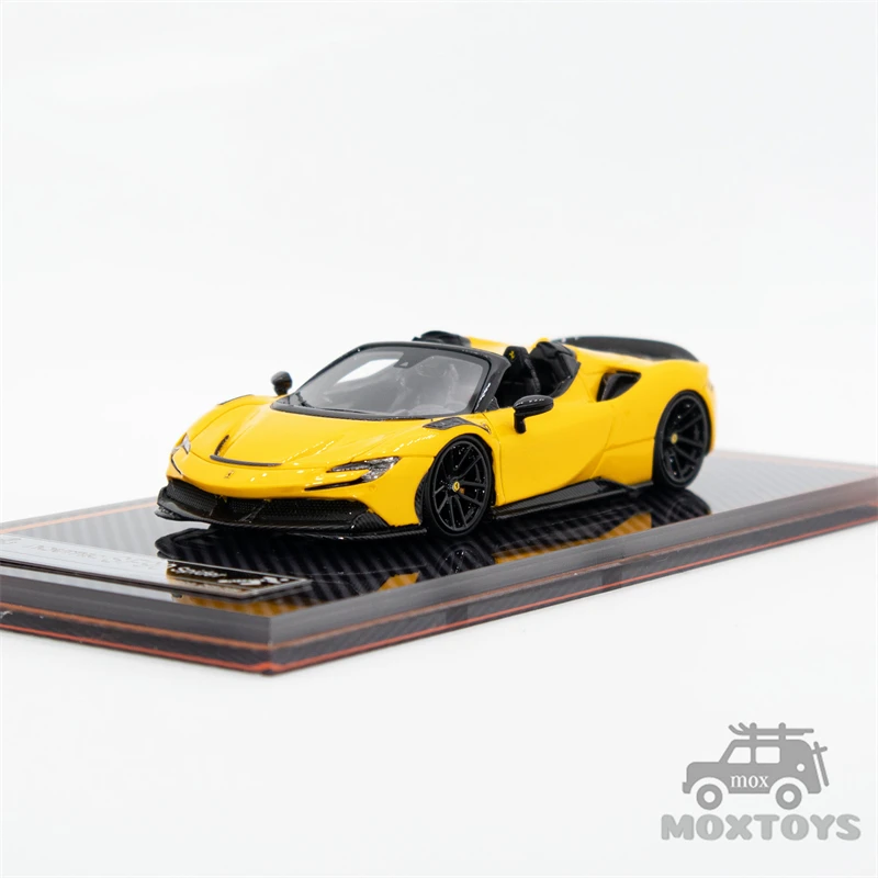 U2 1:64 SF90 Spider Novitec Rosso / Yellow / Matt Black limited399 Resin Model Car