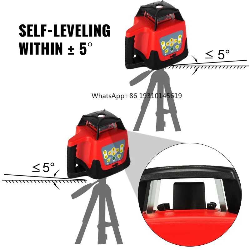 

【From China】SucceBuy 360 Rotary Level Auto Self-Leveling ±5 Degrees W/ Tripod Staff Nivel Construction Tool For Outd